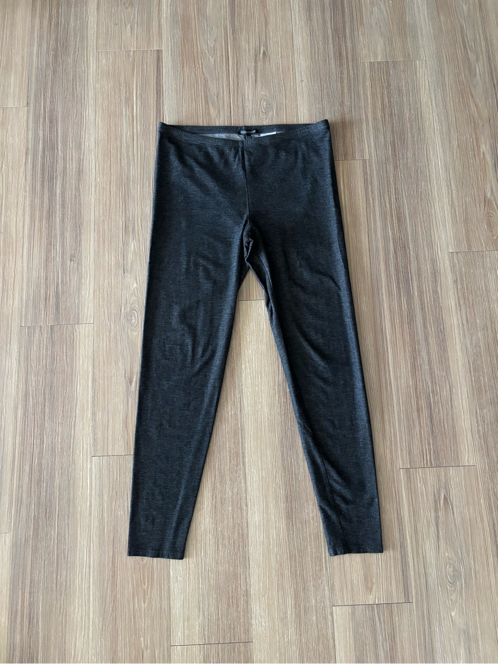 Eileen Fisher Leggings Gray Pull On Stretch Womens M Casual Capsule Classic USA